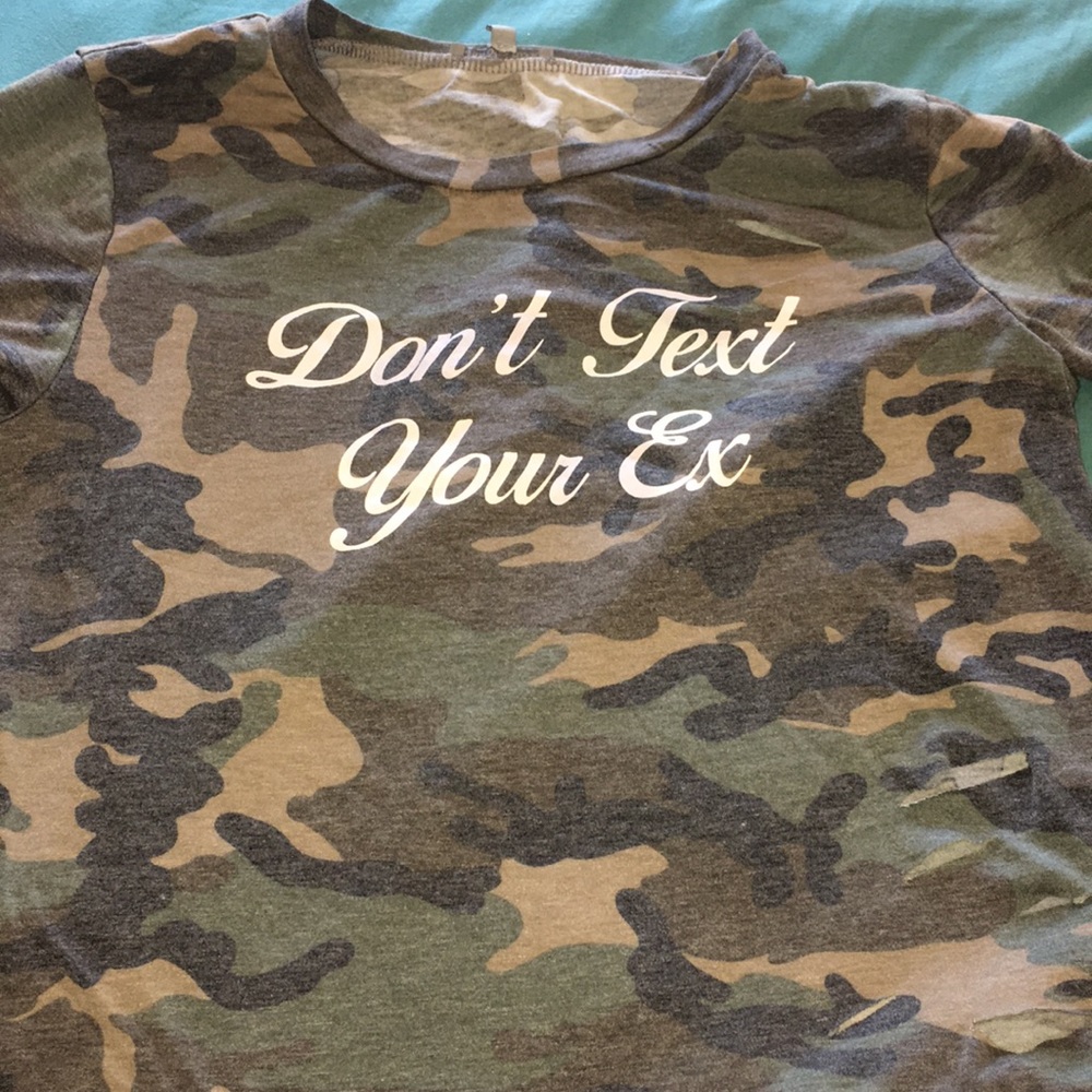 distressed don’t text your ex shirt